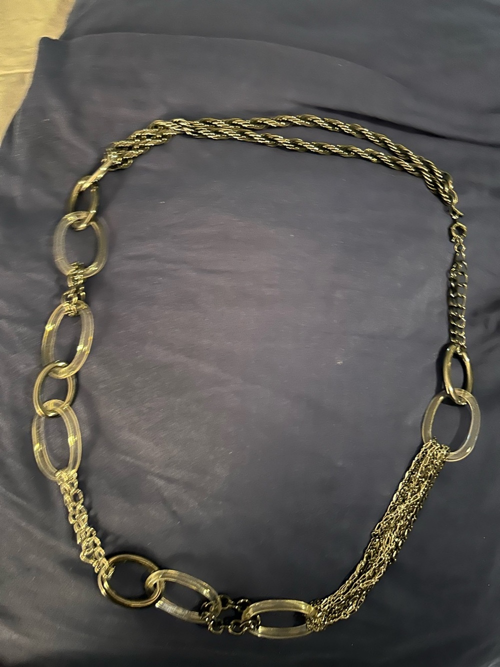 Silver-Tone Multi-Chain Link Necklace